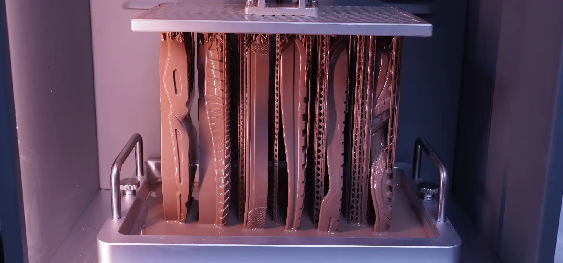 LCD resin printer printing a high-precision shoe mold for footwear manufacturing LCD resin printer printing a high-precision shoe mold for footwear manufacturing