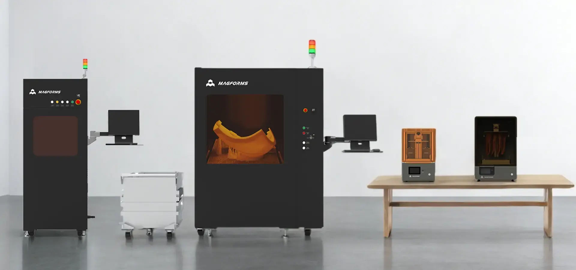Large-format industrial 3D printer build volume for batch production and oversized parts