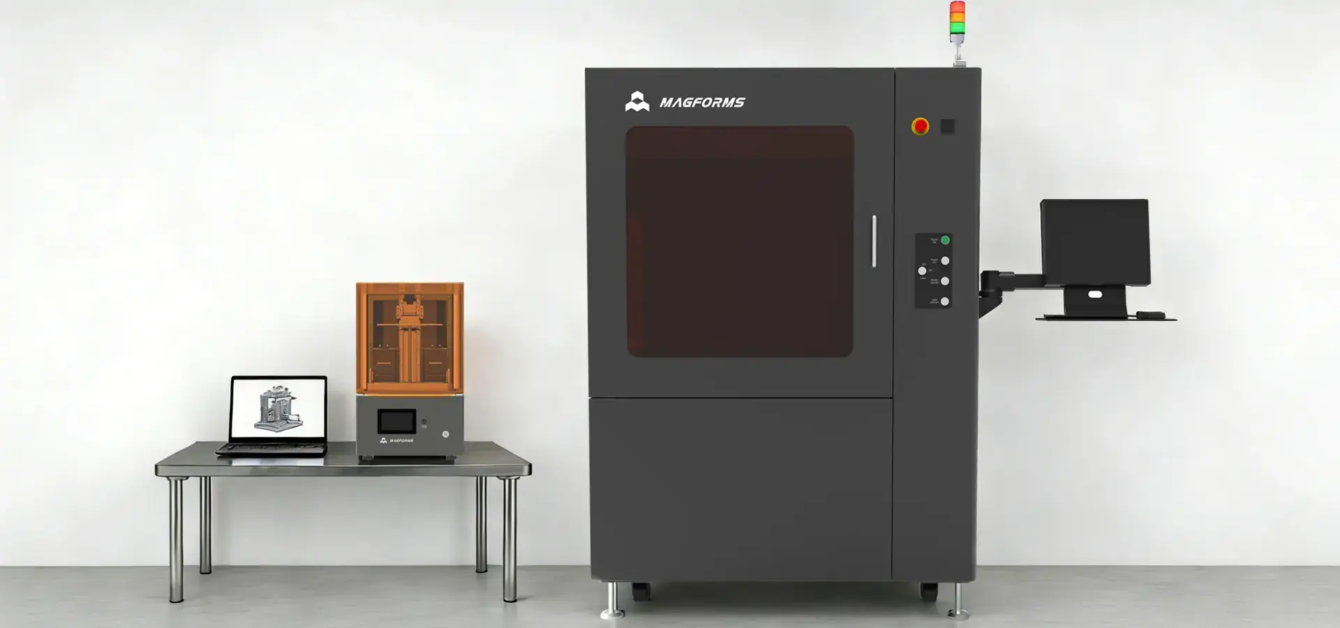 Desktop vs industrial stereolithography 3D printer comparison showing build size precision and production capability Desktop vs industrial stereolithography 3D printer comparison showing build size precision and production capability