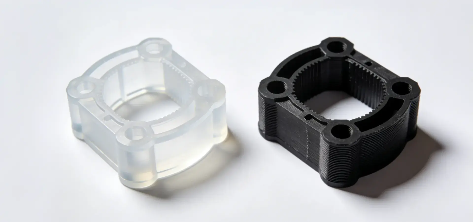 Surface finish comparison between stereolithography 3D printer and FDM printing