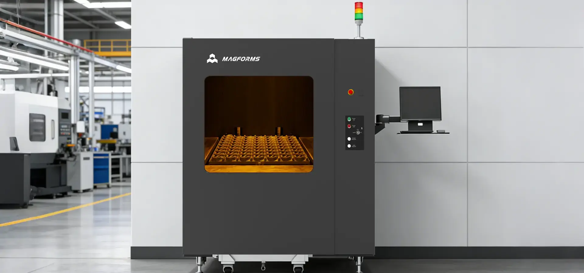 Magforms industrial SLA 3D print system for high volume production Magforms industrial SLA 3D print system for high volume production