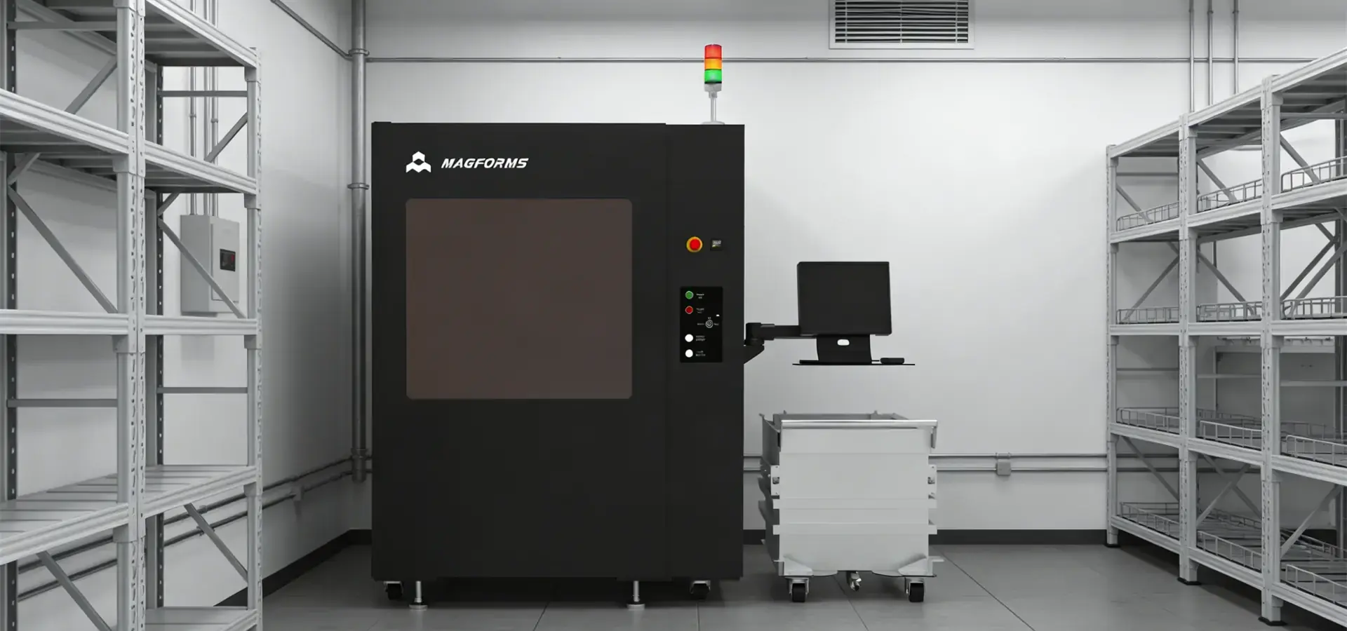 Industrial SLA 3D print system producing large custom resin components