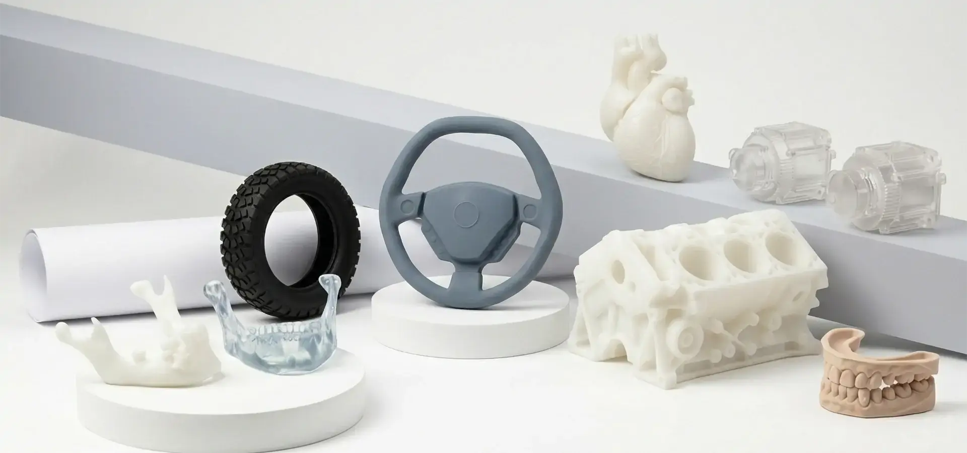 high precision SLA printed industrial parts for aerospace and automotive