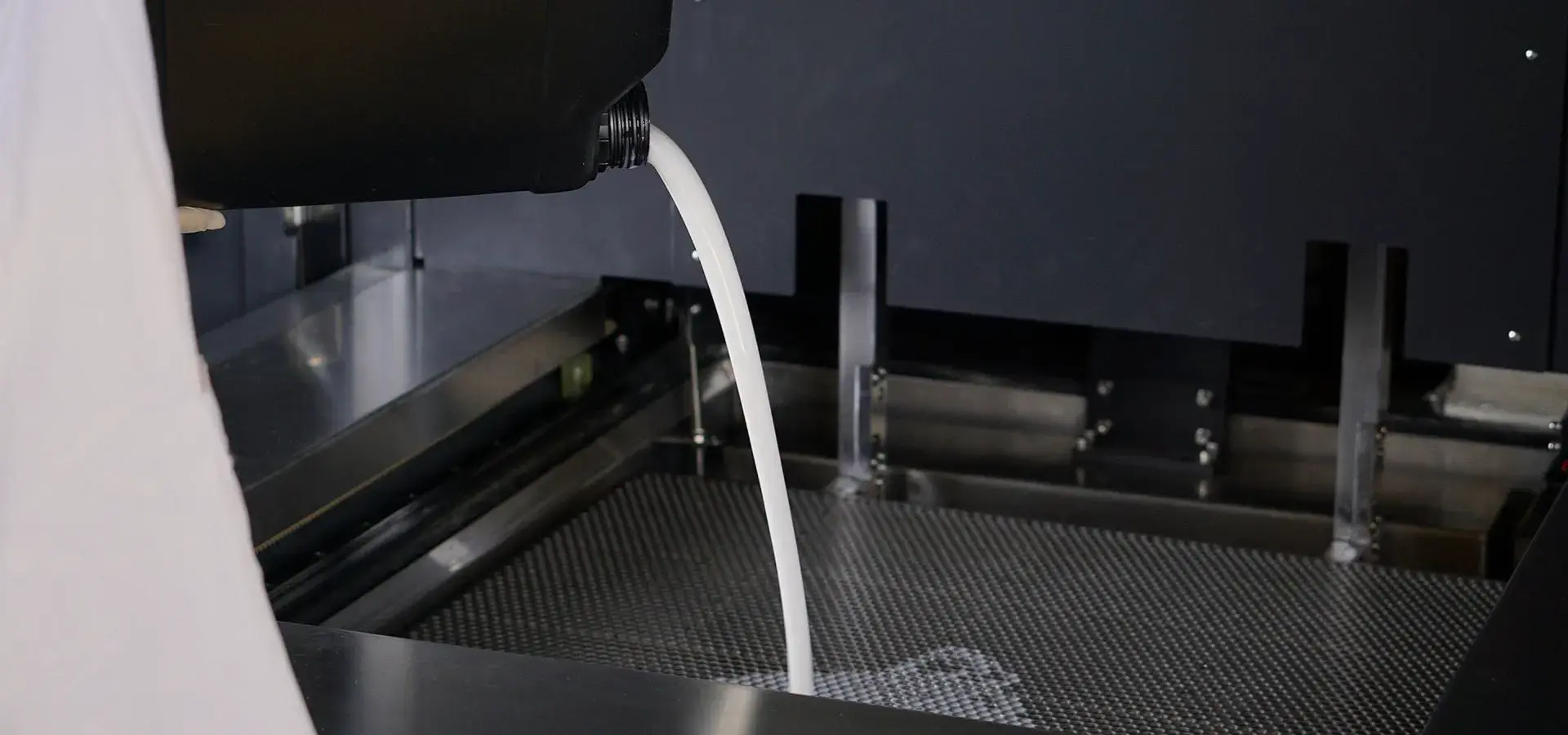 SLA printer creating high precision resin prototype using stereolithography technology