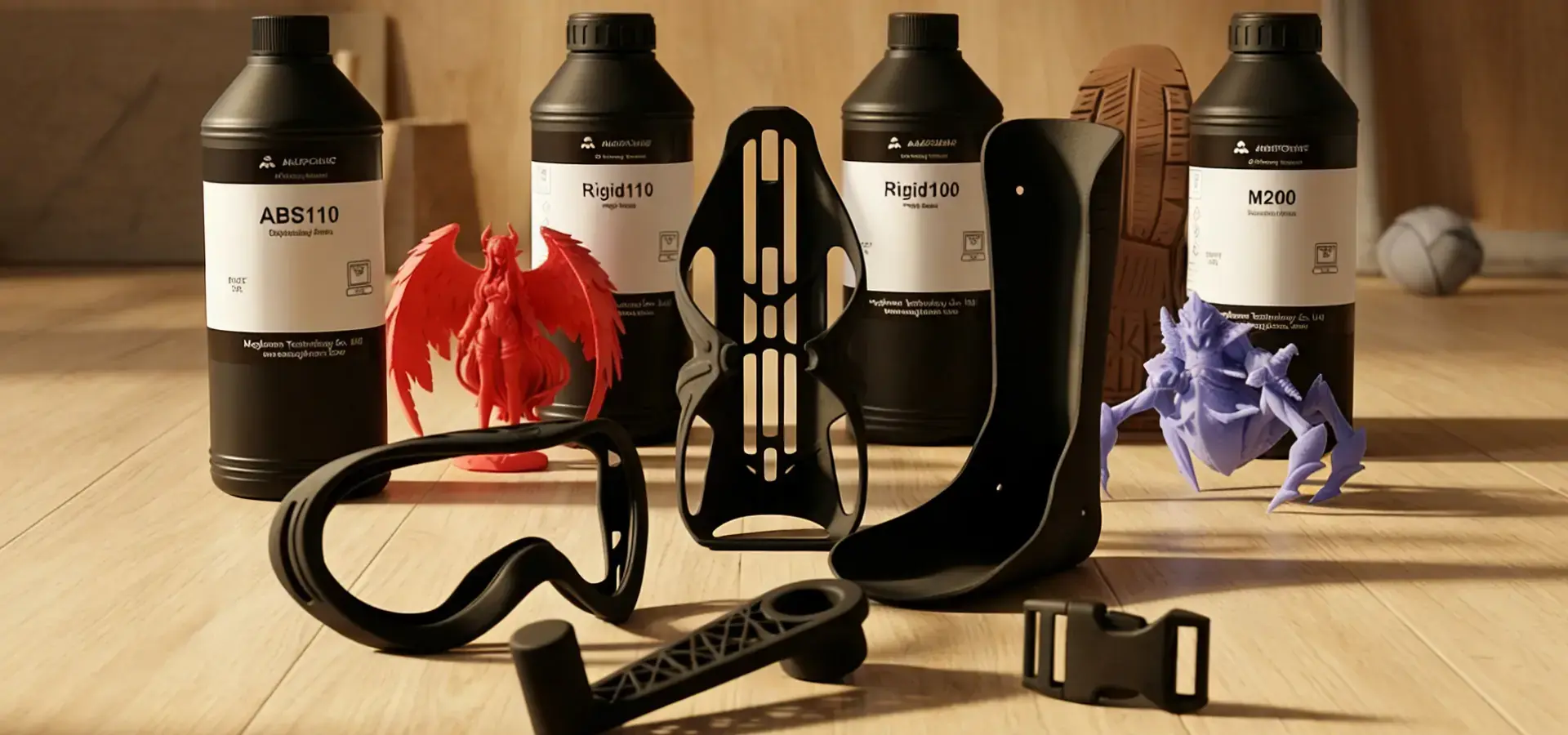 Different resin types used in SLA printer including standard engineering dental and castable resin Different resin types used in SLA printer including standard engineering dental and castable resin