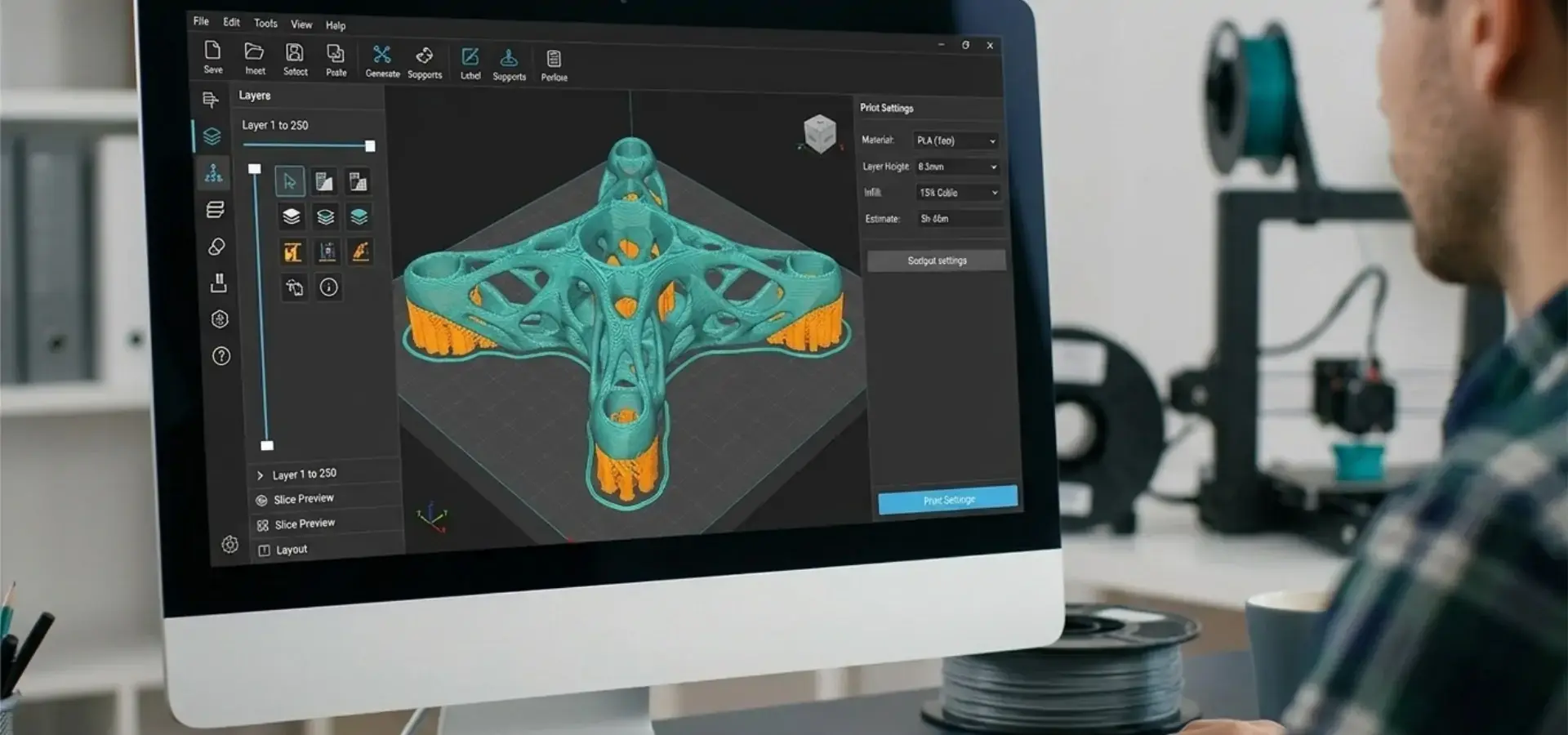 industrial 3D printer slicing software used for print preparation