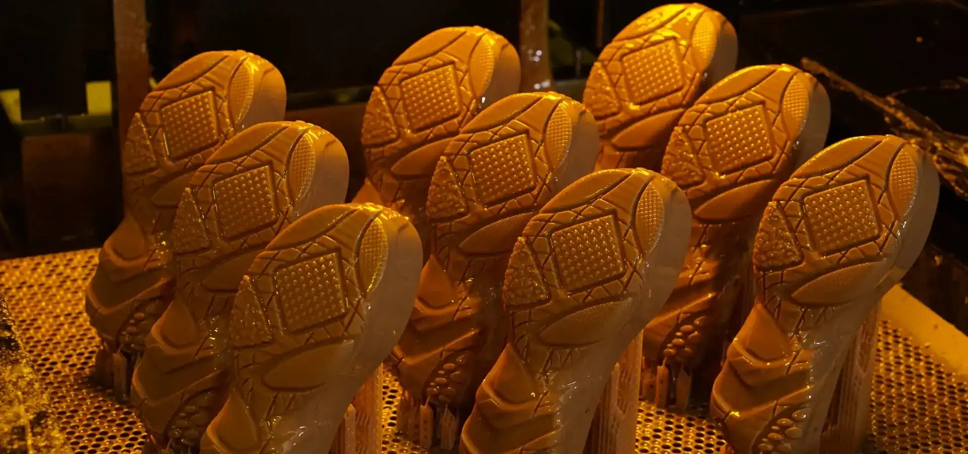 Large build volume of an industrial SLA 3D printer producing multiple parts