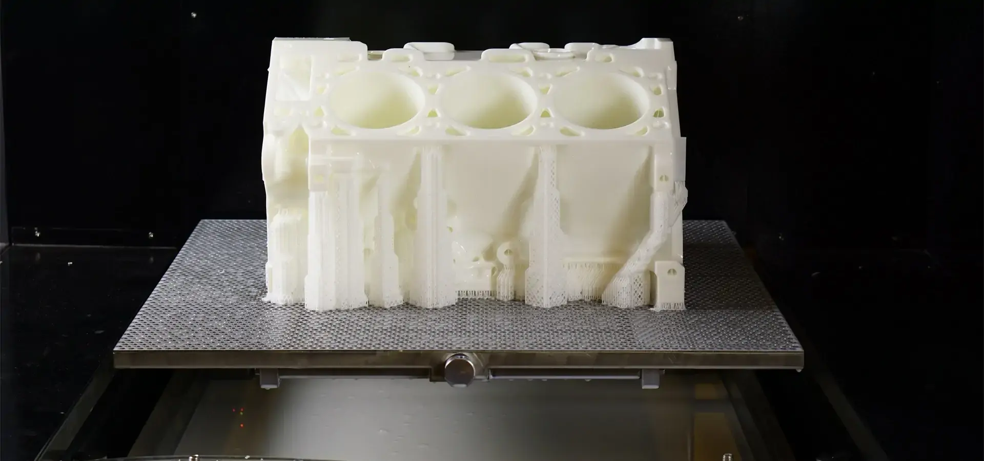 Industrial large format SLA printer producing high precision parts