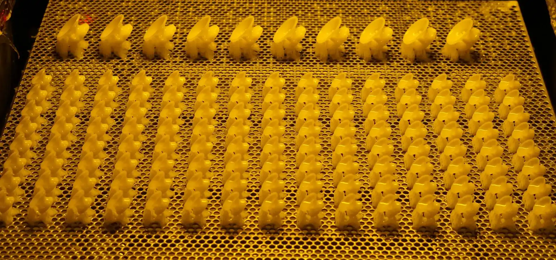 3D printer printed parts after continuous operation 3D printer printed parts after continuous operation