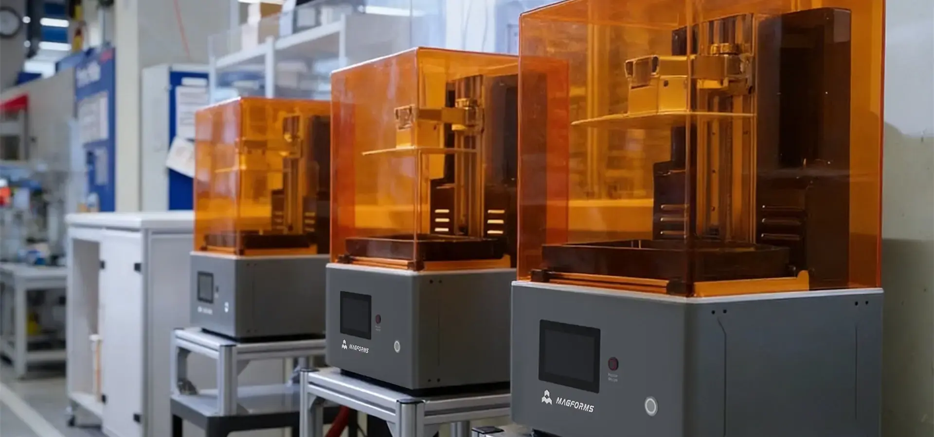 Industrial resin printer used in manufacturing production environment Industrial resin printer used in manufacturing production environment