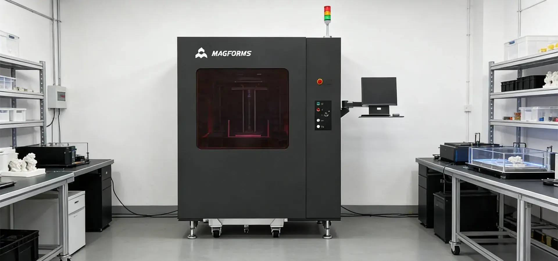 industrial SLA printer producing high precision resin prototype