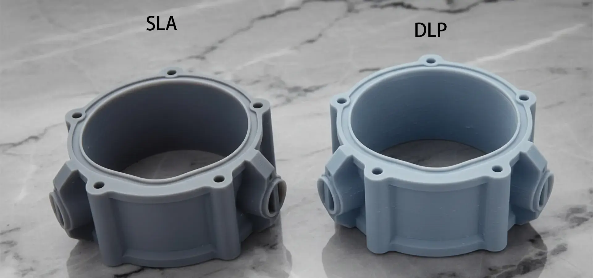 Resolution comparison between stereolithography 3D printer and DLP printing Resolution comparison between stereolithography 3D printer and DLP printing