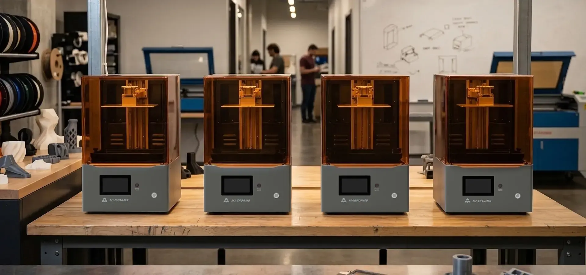 P10 Pro resin 3D printer industrial overview showing LCD printing system and build chamber