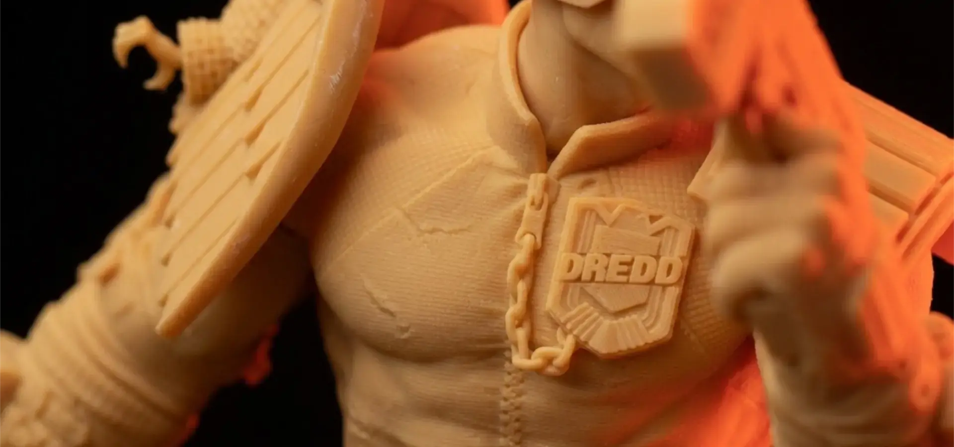 micron level accuracy surface detail produced by resin 3D printer with 29.7 micron pixel structure