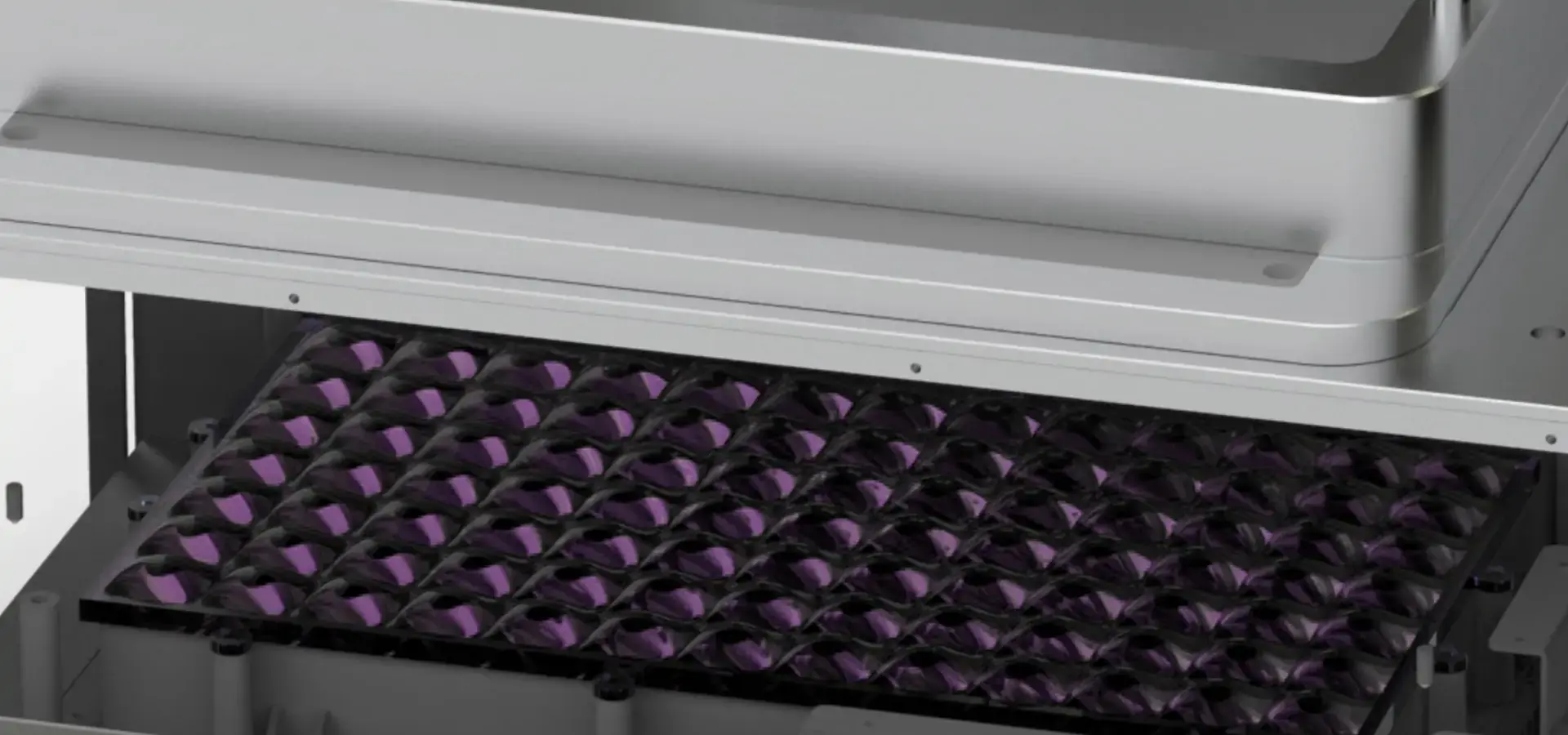 MSLA LCD 3D printing structure with FEP film and UV light source