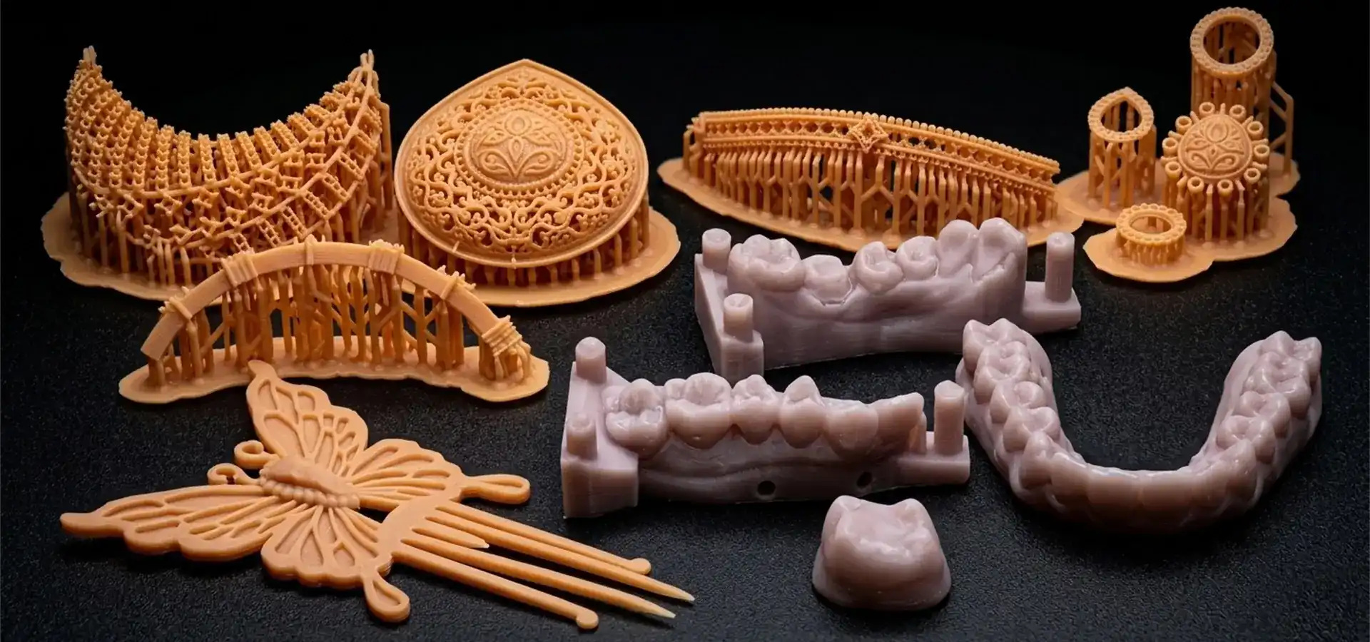 High precision parts produced by a budget SLA printer for dental and jewelry applications High precision parts produced by a budget SLA printer for dental and jewelry applications