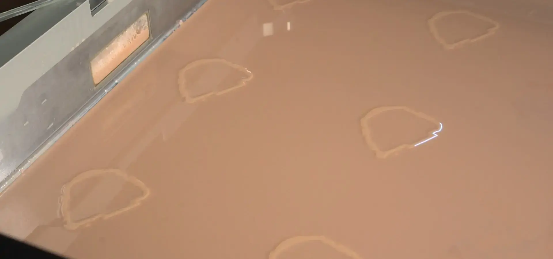 UV light curing process inside Resin printer vat system