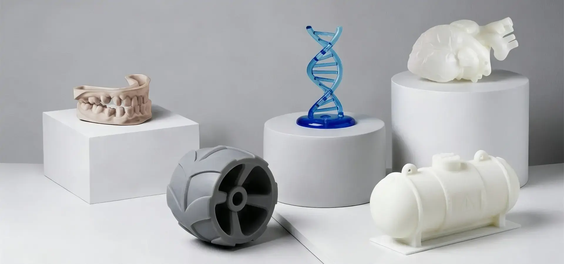 Different types of Resin printer materials including engineering resins