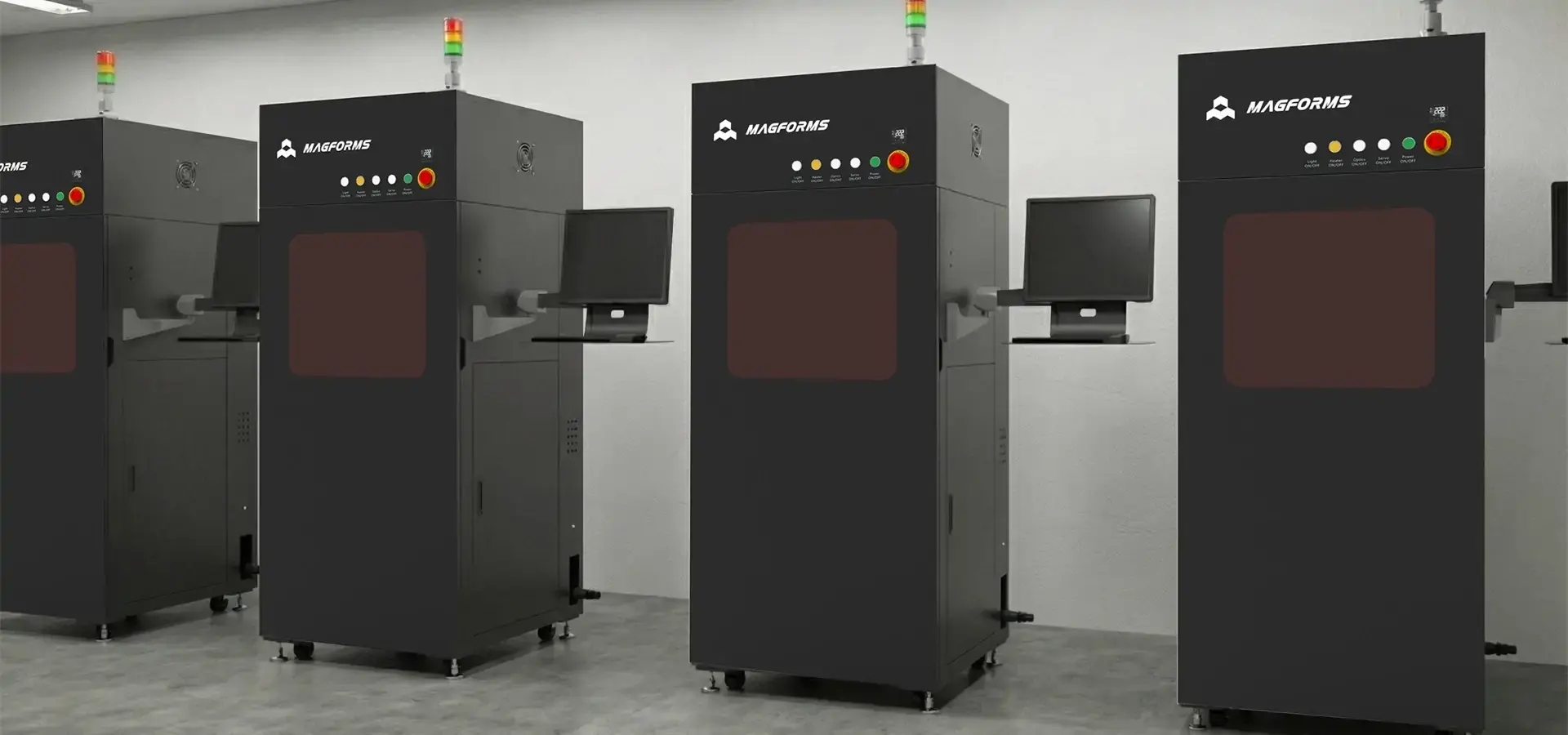 Small factory using Industrial SLA 3D printers for rapid prototyping and small batch manufacturing production line