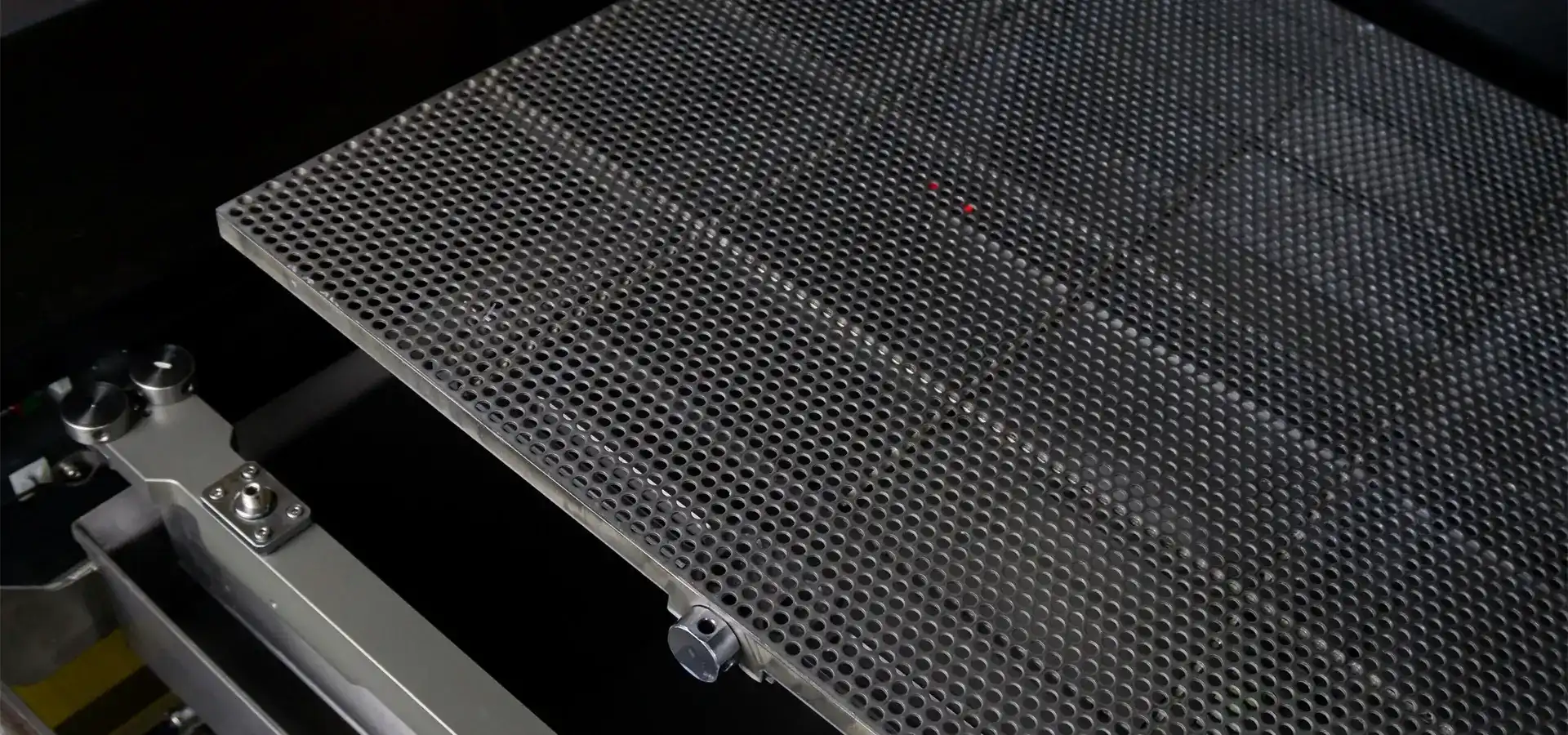 SLA 3D printer build platform used for precision calibration