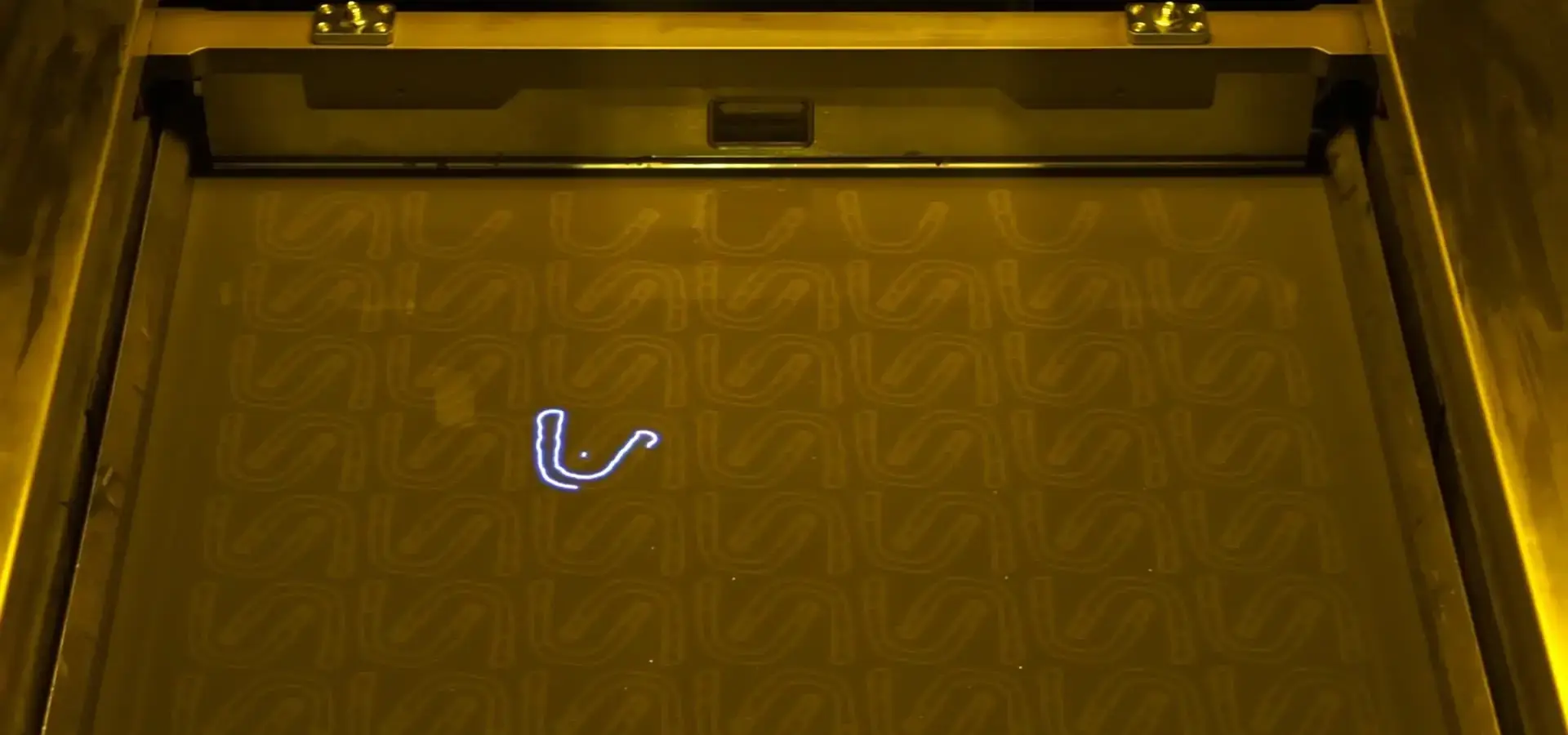 Stereolithography 3D printer working with UV laser curing resin