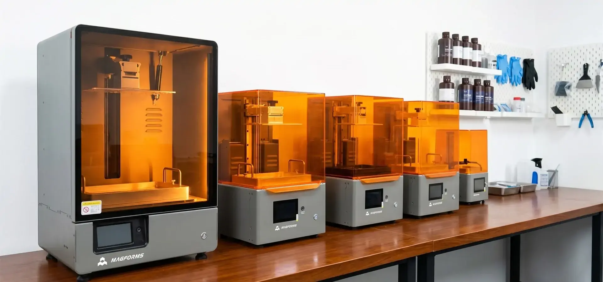 Desktop SLA 3D printer in a clean professional workspace for precision manufacturing Desktop SLA 3D printer in a clean professional workspace for precision manufacturing