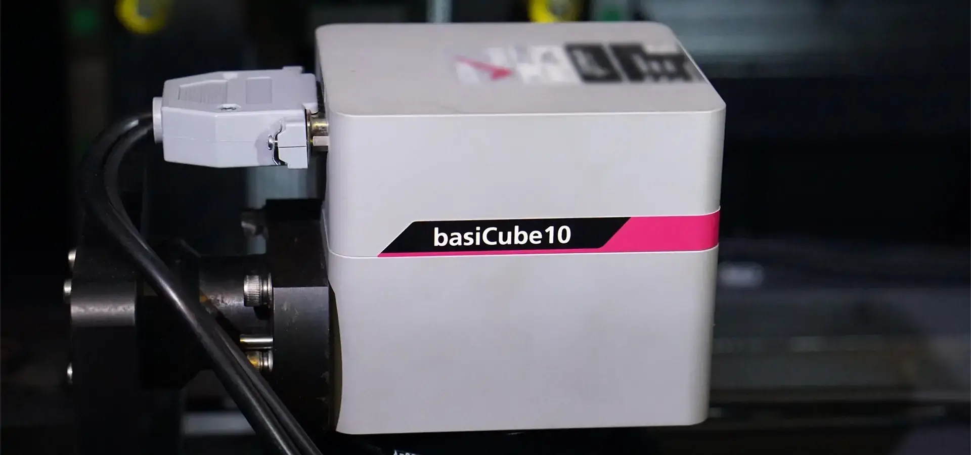 Close up of single-laser SLA galvanometer system in a large scale resin 3D printer achieving micron-level precision