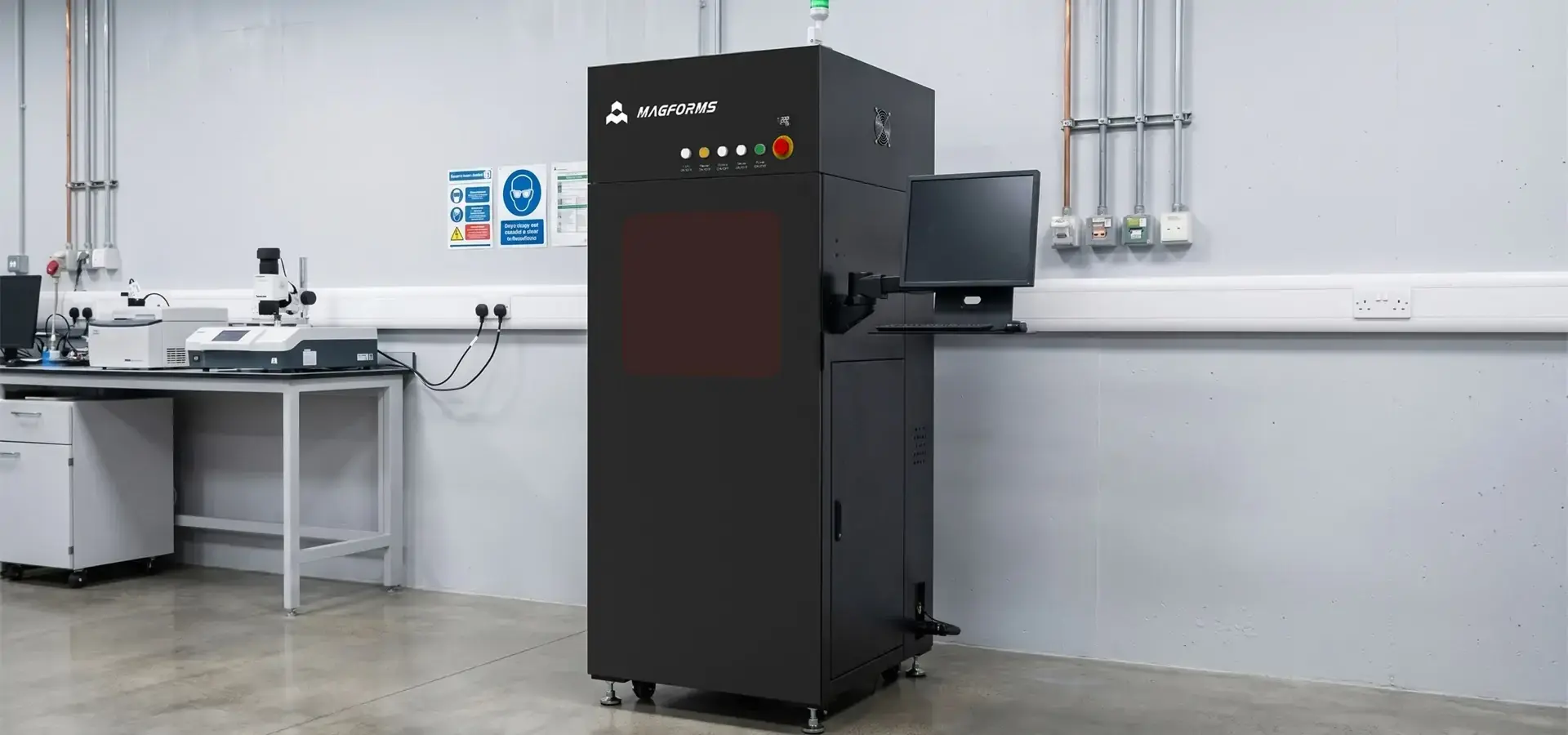 Compact laboratory installation of the Lab300 stereolithography 3D printer Compact laboratory installation of the Lab300 stereolithography 3D printer