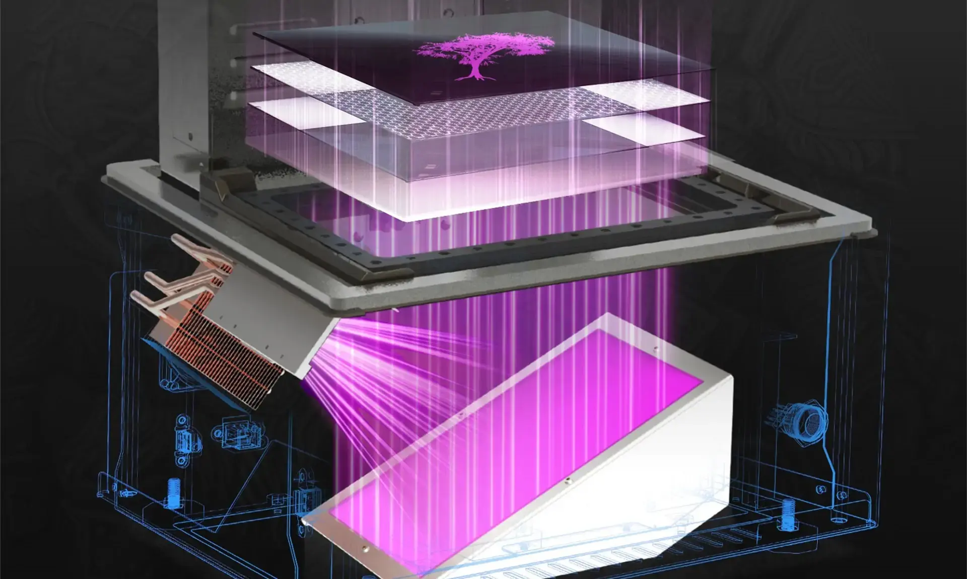 Budget SLA printer with monochrome LCD MSLA technology and UV curing system