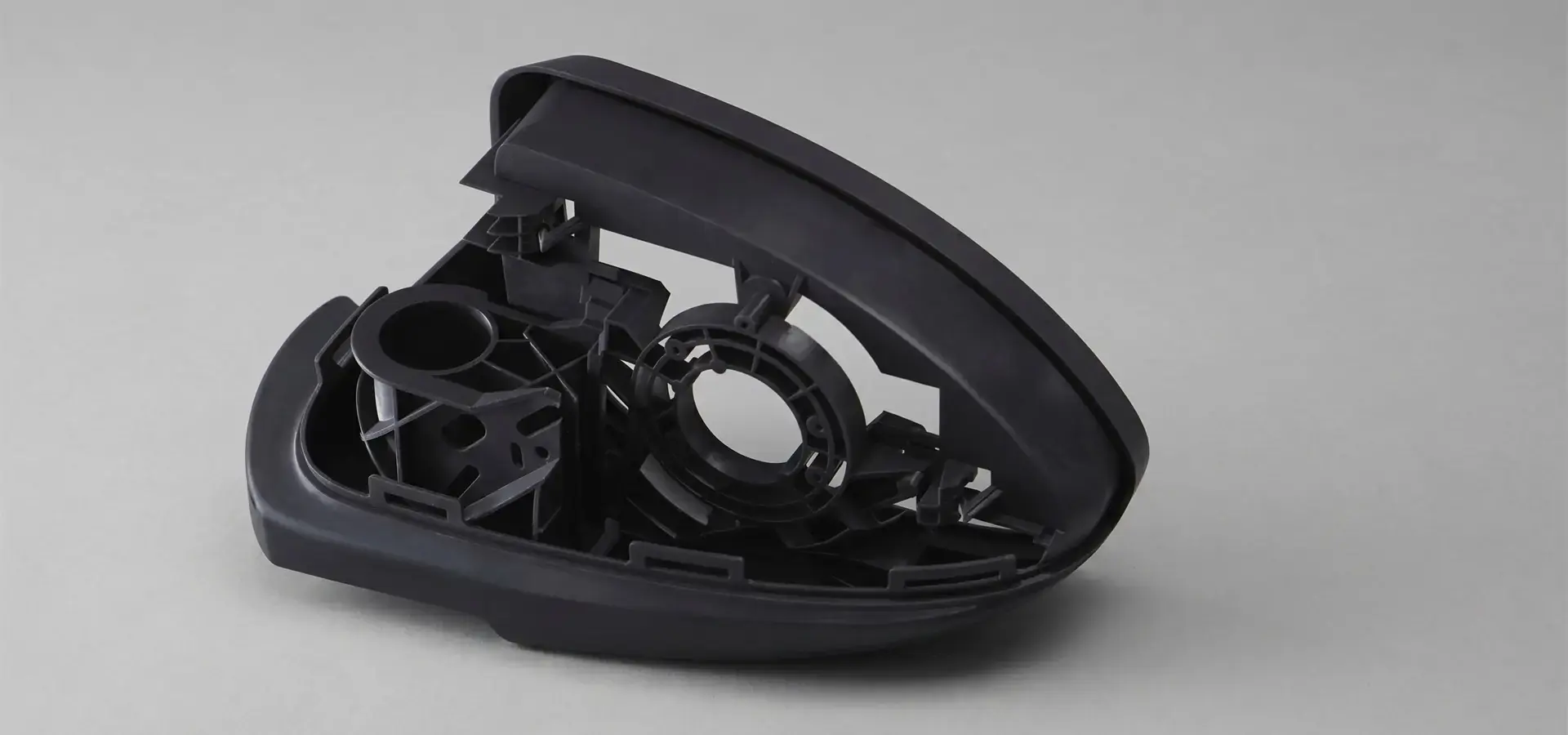 Automotive dashboard trim prototype produced on a budget SLA printer