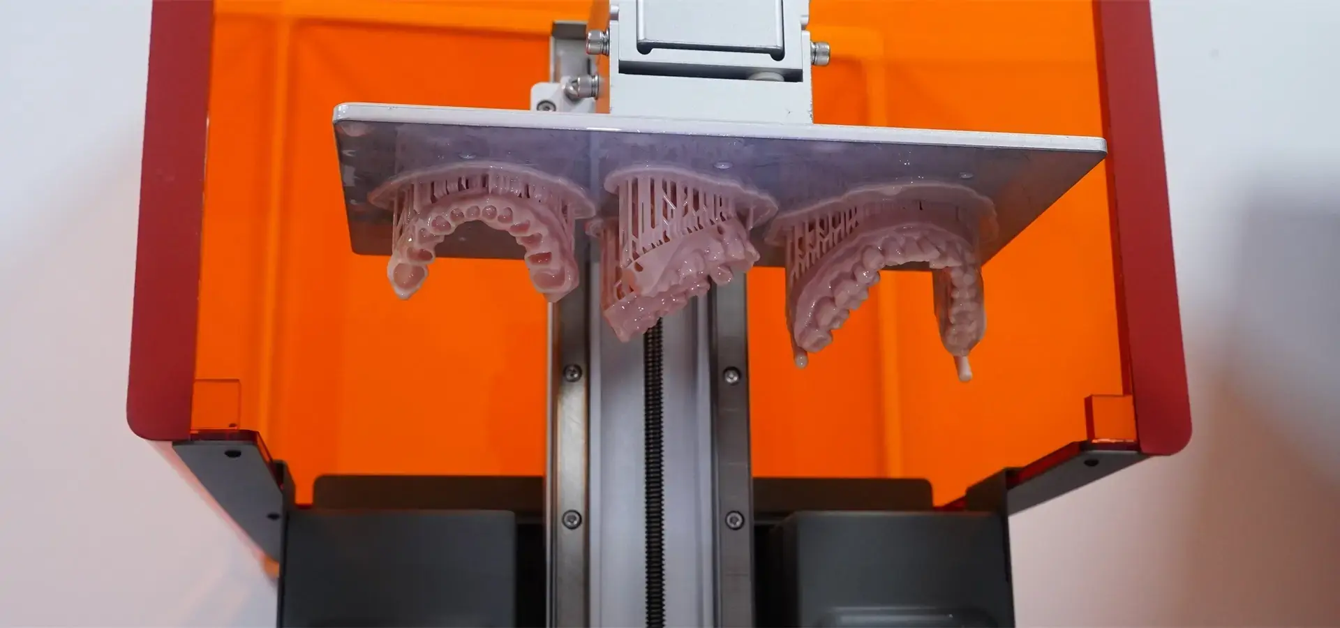 Close-up of LCD-based mSLA technology in China resin 3D printer Close-up of LCD-based mSLA technology in China resin 3D printer