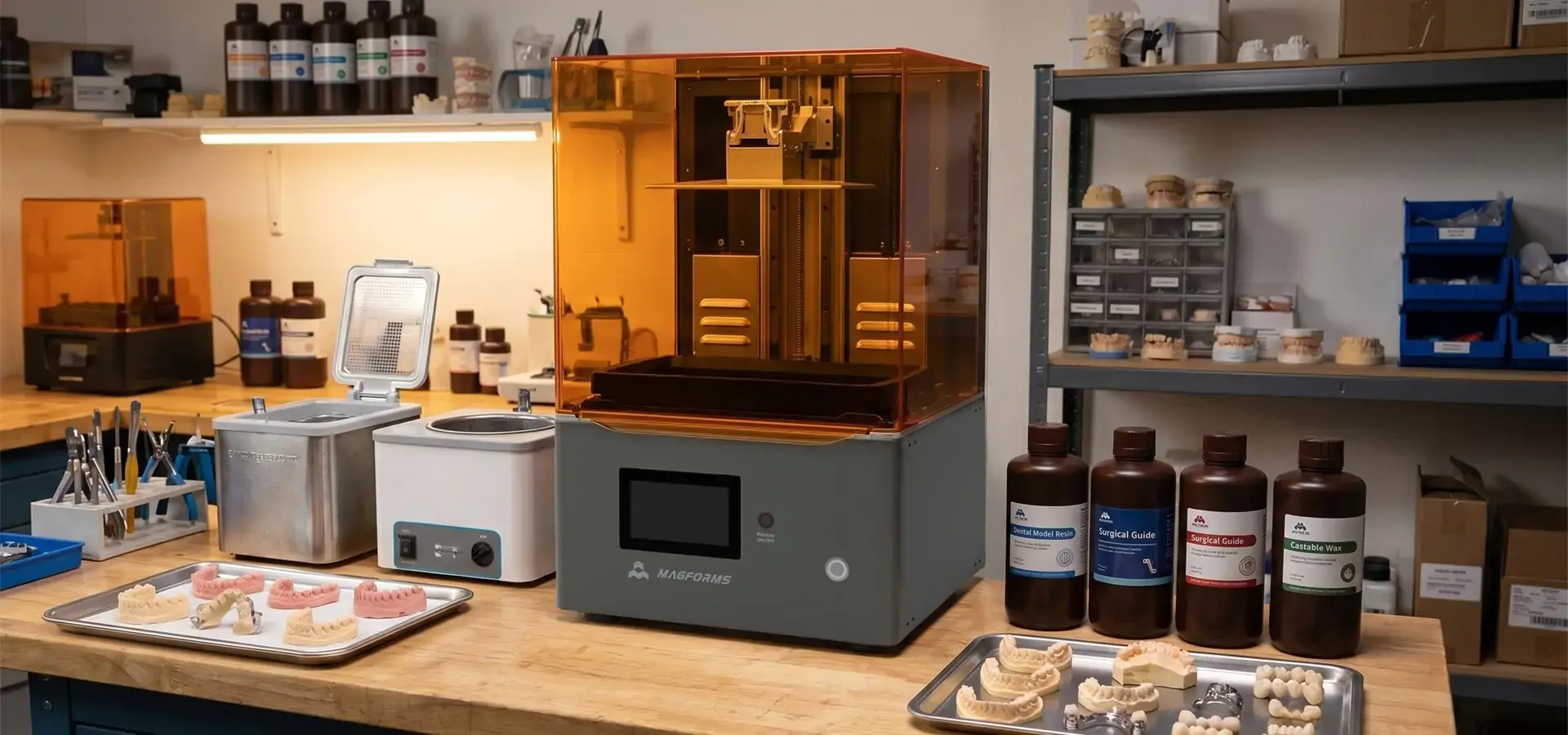 Industrial stereolithography 3D printer used in production environment