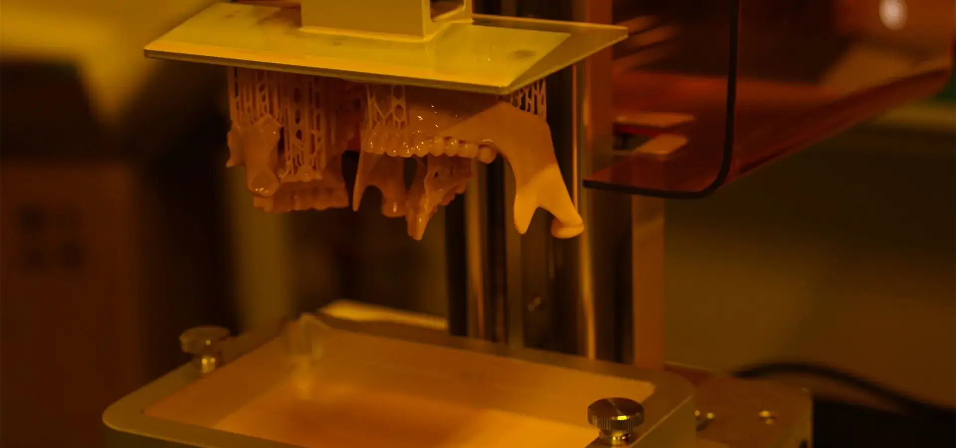 LCD-based stereolithography 3D printer curing resin layer by layer