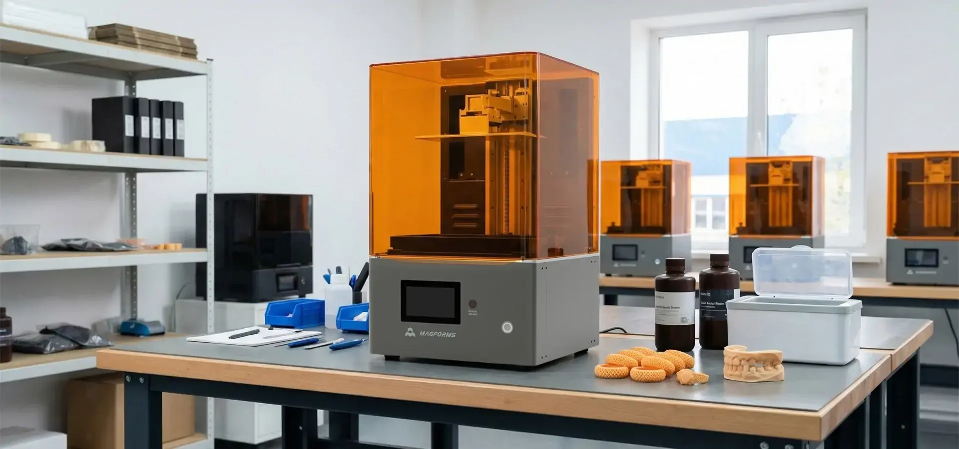End-to-end production workflow using stereolithography 3D printer for complex manufacturing parts