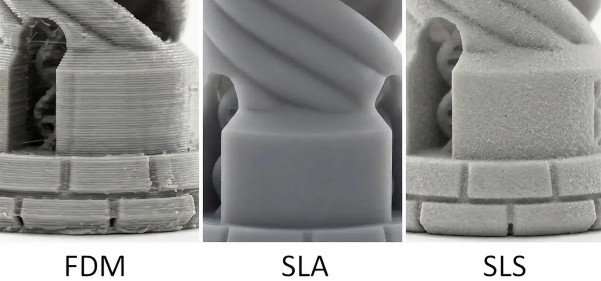 Surface finish comparison between SLA SLS and FDM 3D printing technologies Surface finish comparison between SLA SLS and FDM 3D printing technologies