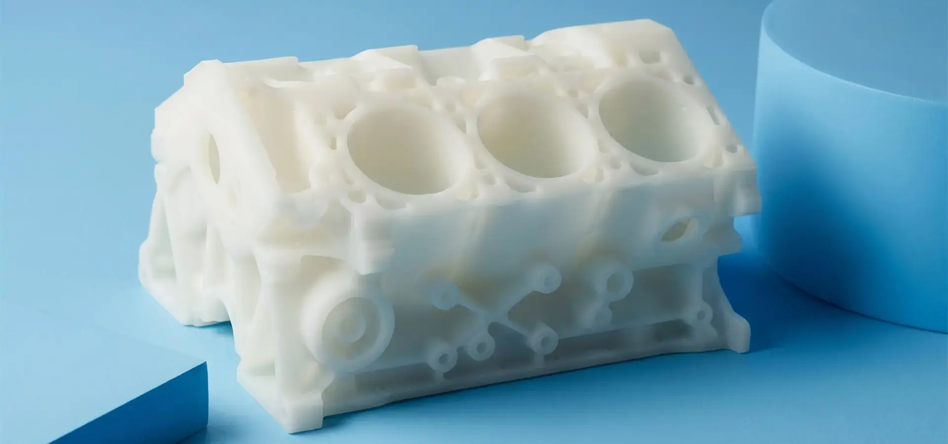 Industrial SLA 3D printed aerospace component with internal cooling channels Industrial SLA 3D printed aerospace component with internal cooling channels
