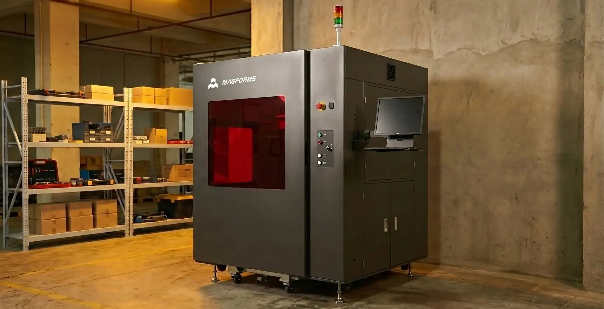 Industrial SLA 3D Printer operating in continuous production environment Industrial SLA 3D Printer operating in continuous production environment