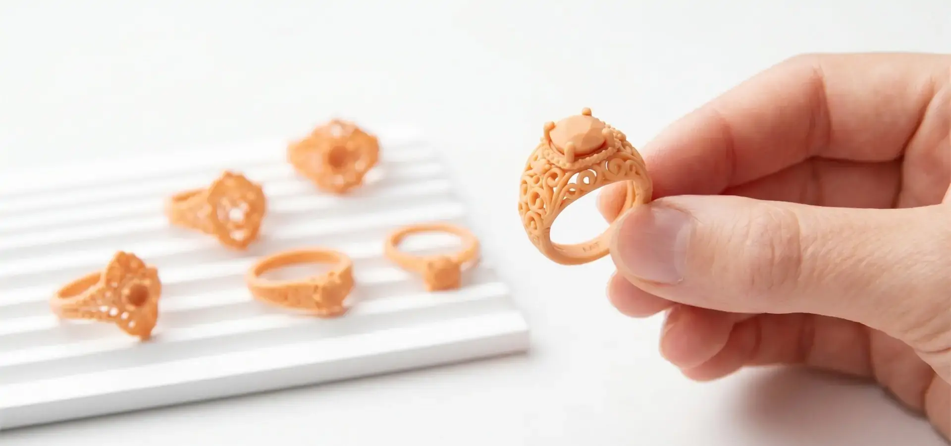 High-detail resin parts produced by a stereolithography 3D printer