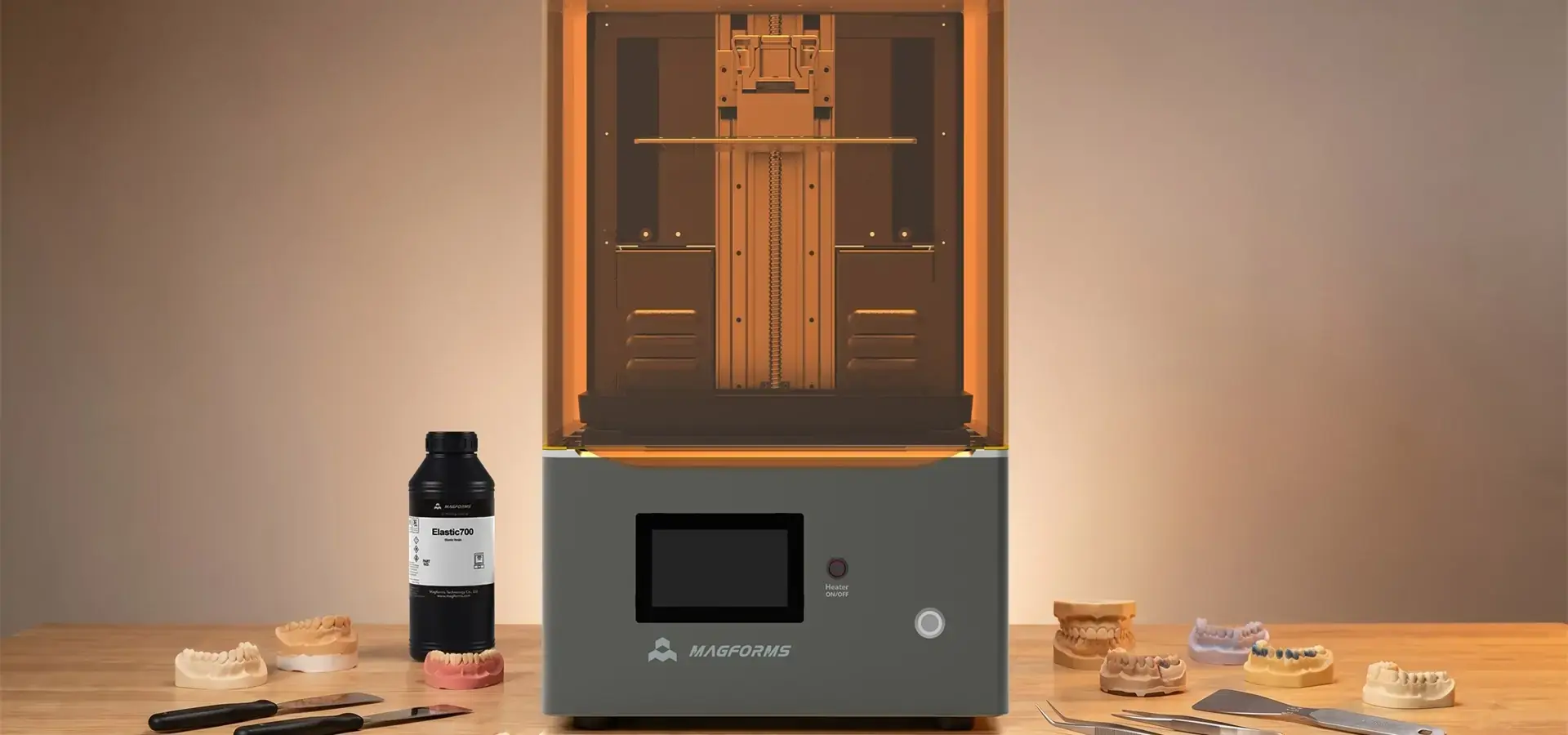 P10 Pro Stereolithography 3D printer full desktop view showing build area and LCD system