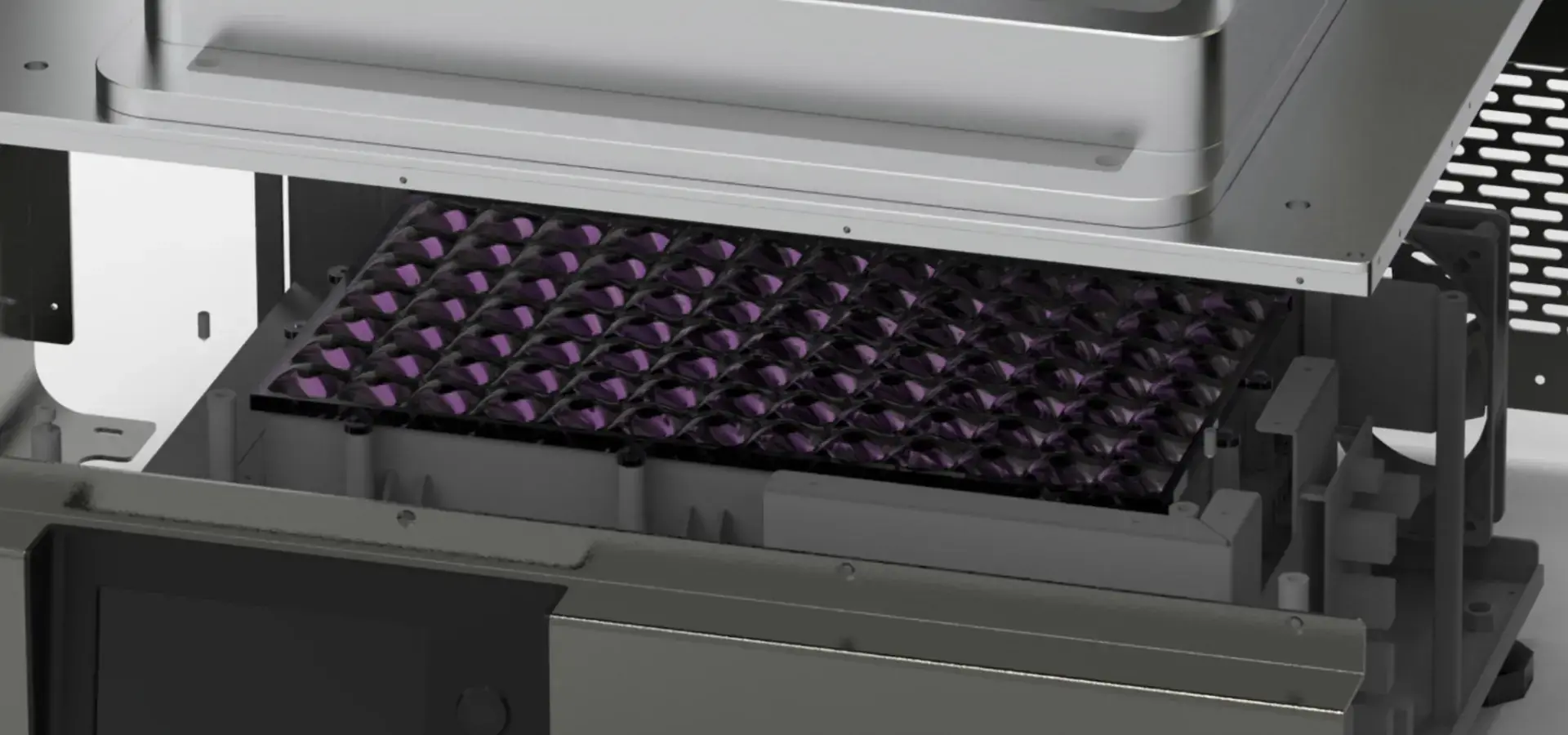 LCD-based 3D printing machine curing resin with high-resolution UV exposure
