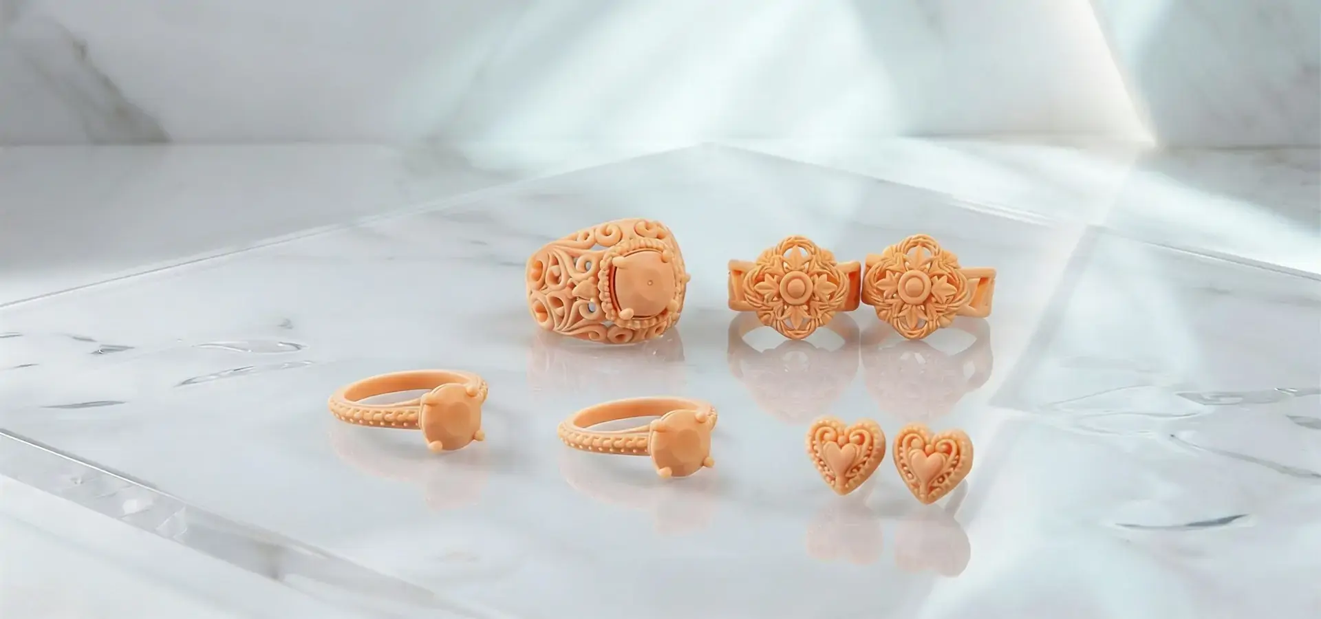 High-precision jewelry casting model printed with P7 Pro Desktop 3D printer