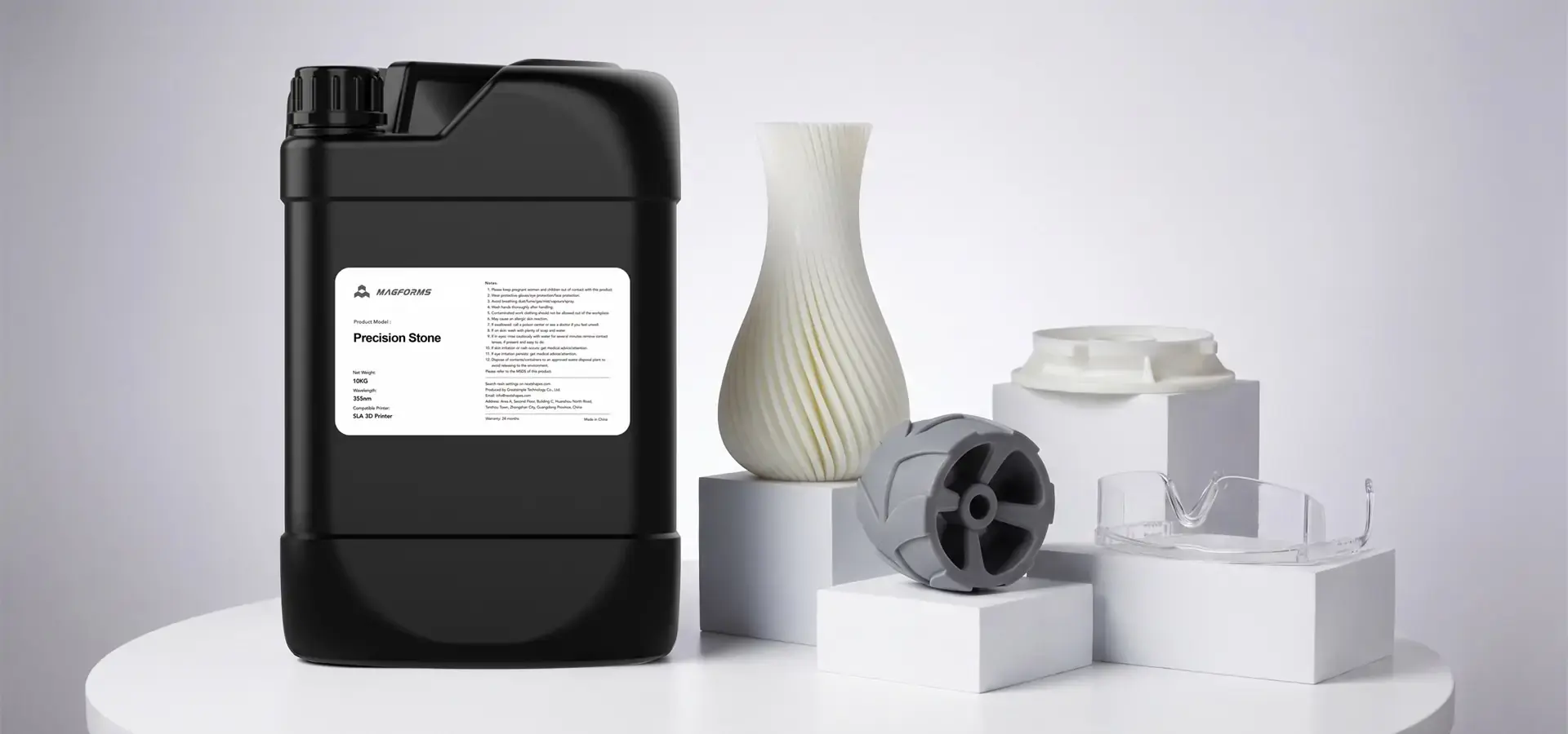 Different industrial SLA 3D printer resin materials for engineering and prototyping