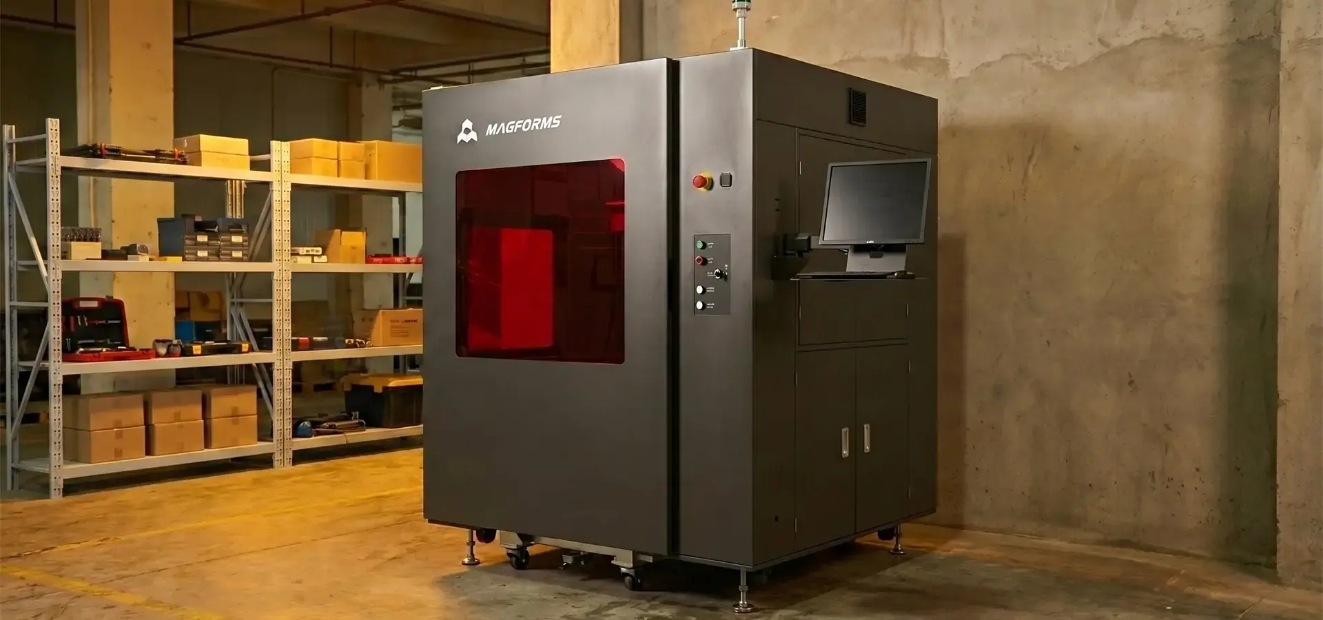 Industrial SLA 3D Printer operating in manufacturing environment