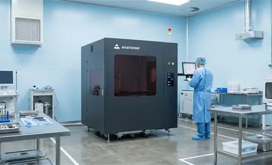Velkoobjemová pryskyřičná 3D tiskárna pro zubní a lékařské modely